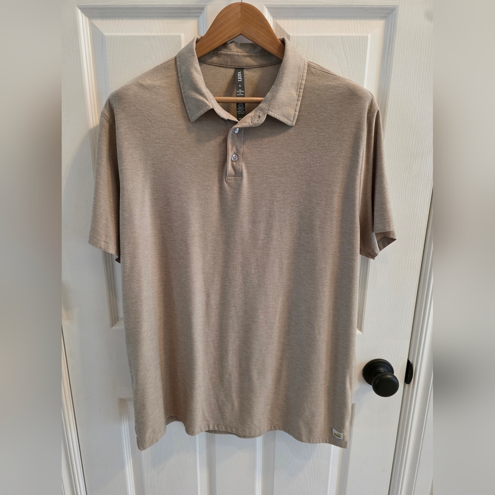 Vuori Men's Taupe Polo Shirt